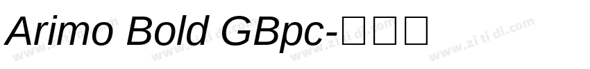 Arimo Bold GBpc字体转换